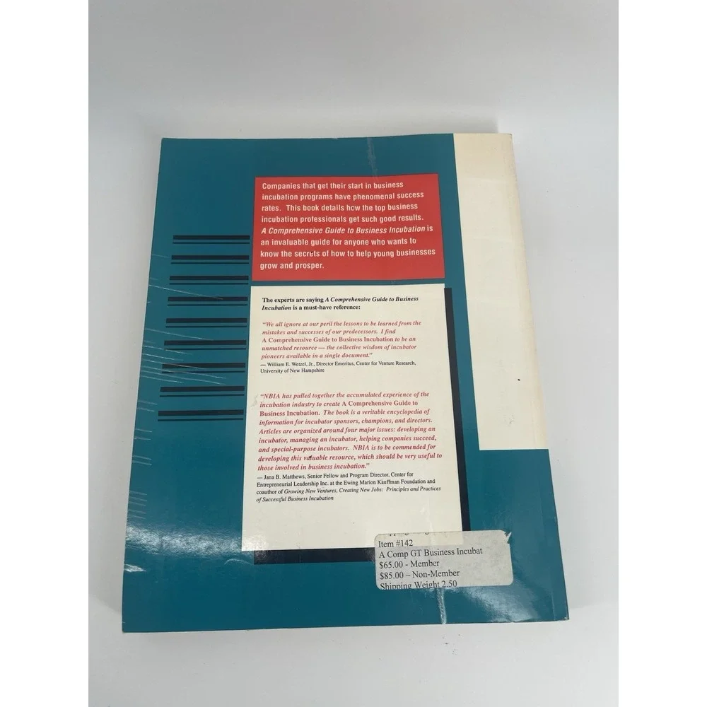 Vintage‎ A Comprehensive Guide to Business Incubation 1996 Paperback